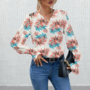 Floral Print Blouse with Wide Sleeves