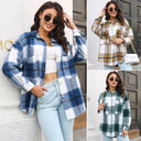 Stylish Women's Checked Blouse