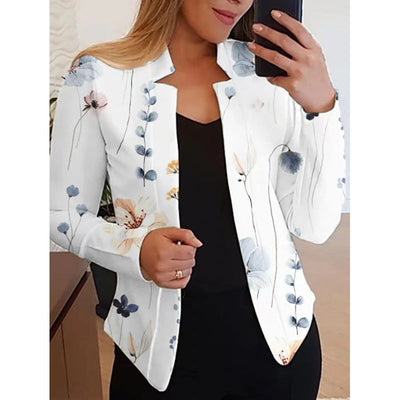 Floral Print Women's Blazer with Tailored Fit
