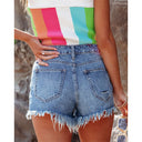Frayed Hem Denim Shorts for Women