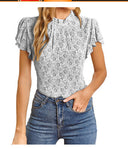 Chic Ruffled Floral Blouse for Women