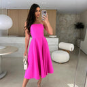 Strapless A-Line Cocktail Dress with Flared Skirt