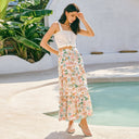 Floral Ruffled Skirt for Women