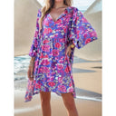 Floral Print Women's Summer Dress - Loose Fit Style