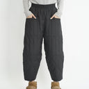 Insulated Women's Leisure Pants with Elastic Waist and Pockets