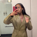 Chic Faux Leather Blazer for Women