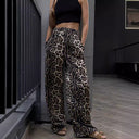 Chic Leopard Print Palazzo Trousers for Women
