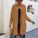 Chic Women's Corduroy Shirt Dress