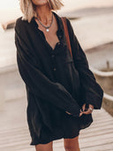 Elegant Women's Oversized Linen Blouse