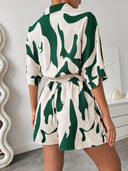 Chic Women's Graphic Pattern Vacation Dress