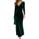 Women’s Maxi Dress with Chic Wrap Design and Flattering Fit