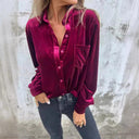Chic Velvet Blouse for Women