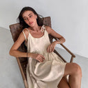 Women's Linen A-Line Dress - Effortless Style