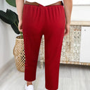 Chic High-Waist Pants with Pleat Design and Belt