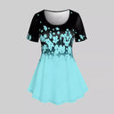 Floral Print Blouse and Leggings Set for Women