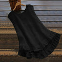 Women's Summer Ruffle Dress in Airy Fabric