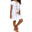 V-Neck Loose Fit Women's Dress