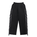 Chic Women's Trousers with Fringed Hem Design