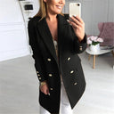 Chic Women's Blazer with Gold Buttons