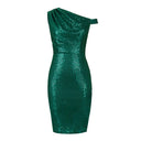 Asymmetrical Cocktail Dress with Stunning Shine