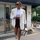 Chic Oversized Blazer Jacket with Pockets