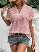 Stylish Women's Short Sleeve Blouse