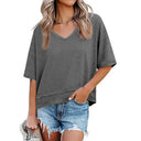 Chic Women's V-Neck Oversized Tee