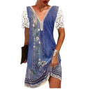 Floral Lace Sleeve Women's Summer Dress