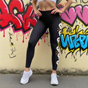 Trendy High-Waisted Skull Print Leggings