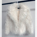 Chic Faux Fur Blazer with Wide Collar
