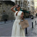 Chic Midi Dress with Full Zip and Flattering Design