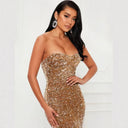 Shimmering Sequin Evening Dress for Women - Figure-Hugging Glam