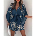 Floral Wrap Dress with Belt for Women