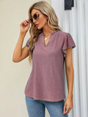 Stylish Lace-Trimmed Women's Blouse