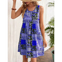 Vibrant Patchwork Linen Dress for Women