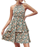 Chic Women's High Collar Tiered Dress