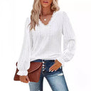 Ladies' Lace Balloon Sleeve Blouse
