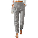 Stylish Women's Pants with Elastic Waist and Pockets