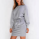 Chic Long Sleeve Knit Dress for Women