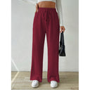 Ribbed Wide-Leg Trousers for Women