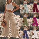 Chic Wide Pants with Tie Belt for Women