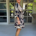 V-Neck Flared Skirt Beach Dress for Women