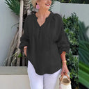 Stylish Women's Blouse with Smock Sleeves