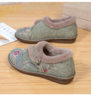 Floral Embroidered Women's Cozy Slippers