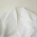 Chic Women's Blazer Jacket with Stand Collar and Decorative Buttons