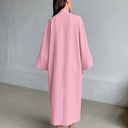 Charming Women's Kimono Bathrobe with Ruffle Accents