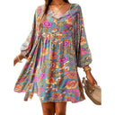 Floral Print Women's Summer Dress - Loose Fit Style