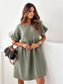 Chic Women's Summer Dress with Elastic Waist