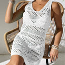 Women's Crochet Beach Sarong with Lace Design