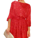 Shimmering Long Sleeve Mini Dress for Women